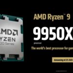 AMD apresenta o Ryzen 9 9950X3D na CES 2025: cache de 144MB e boost até 5,7GHz