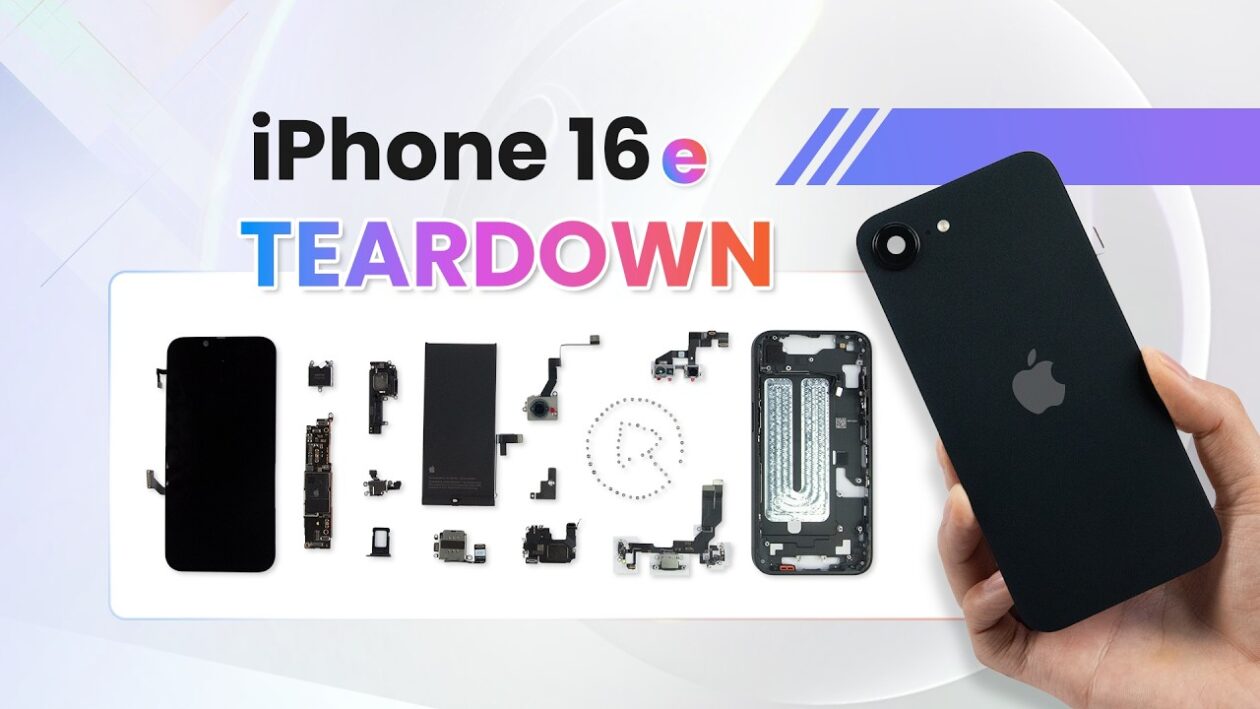 Primeiro desmonte do iPhone 16e revela peculiaridades do modelo