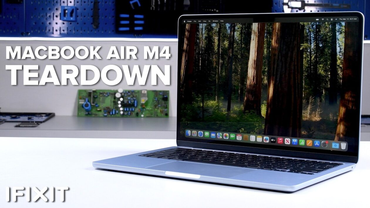 MacBooks Air (M4) ainda são difíceis de consertar, atesta iFixit