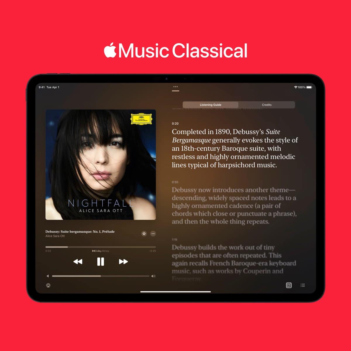 Apple Music Classical agora exibe guias e recomendações de obras