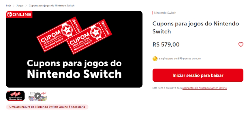 Xii! Nintendo aumenta preço dos jogos na eShop