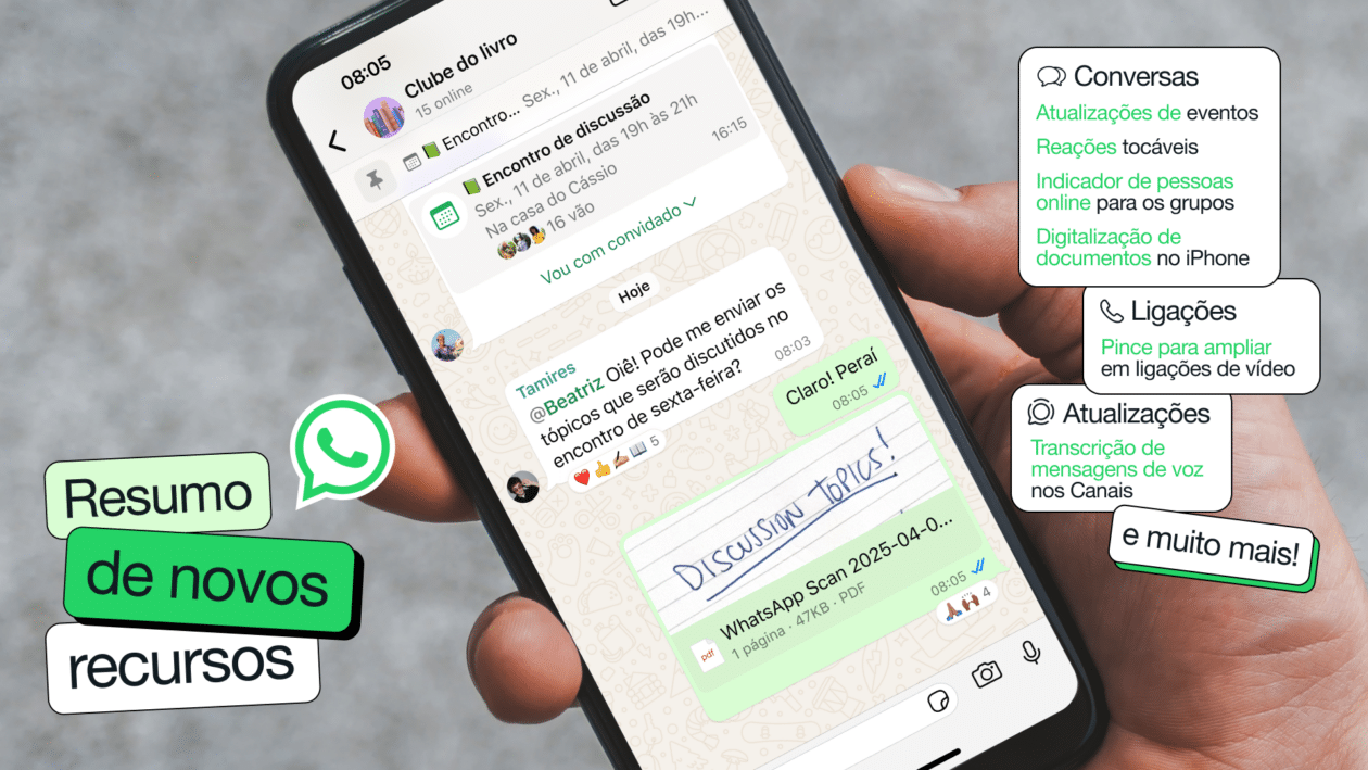 WhatsApp libera contagem de pessoas online em grupos, notificações de destaque e mais