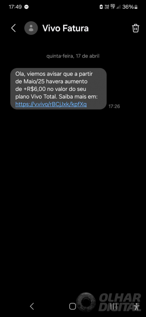 É cliente Vivo? Sua conta pode ficar mais cara; entenda